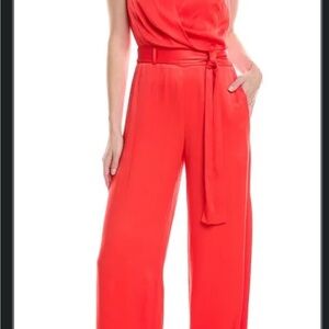 Reiss Vibrant Red One-Shoulder Jumpsuit